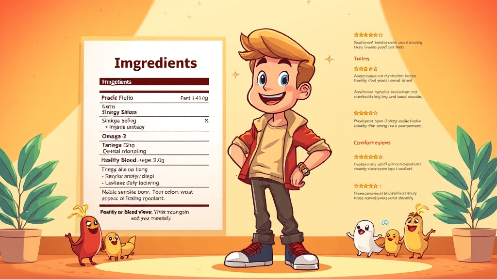 영양제 선택, 핵심만 콕! (cartoon 스타일)