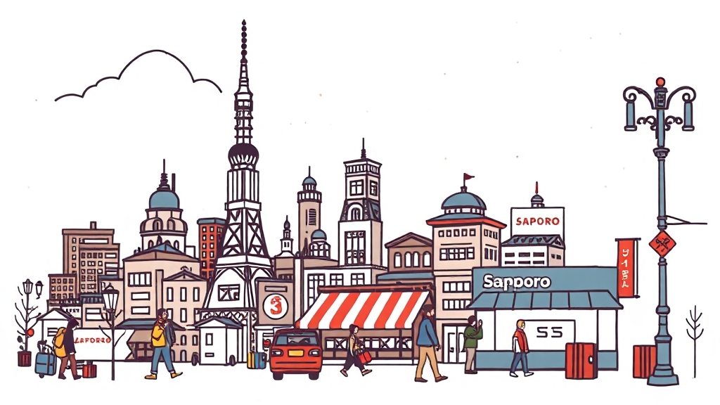 후회 없는 삿포로 여행 준비 (illustration 스타일)