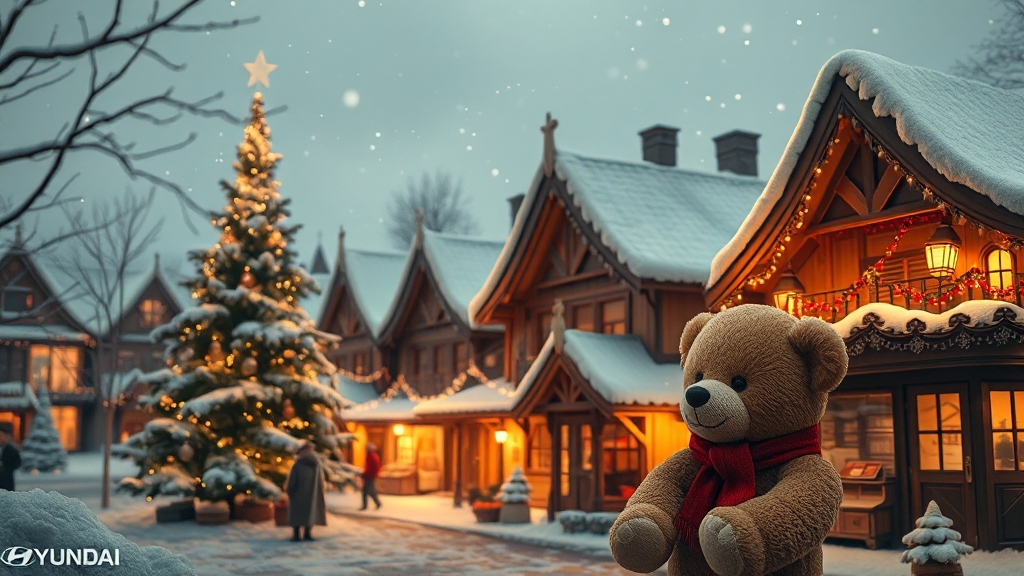 크리스마스 팝업 행사 정보 (realistic 스타일)