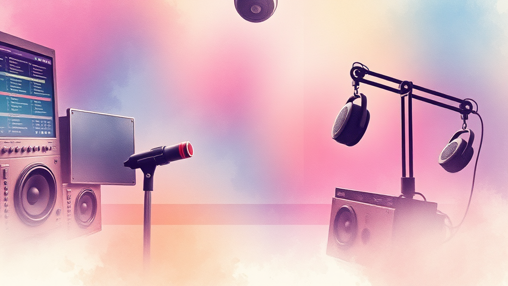 MBC 미니 라디오 주요 기능 (watercolor 스타일)