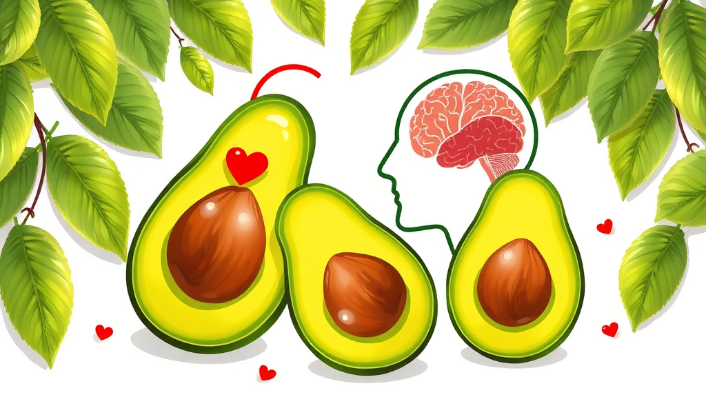 아보카도의 놀라운 효능 10가지 (realistic 스타일)