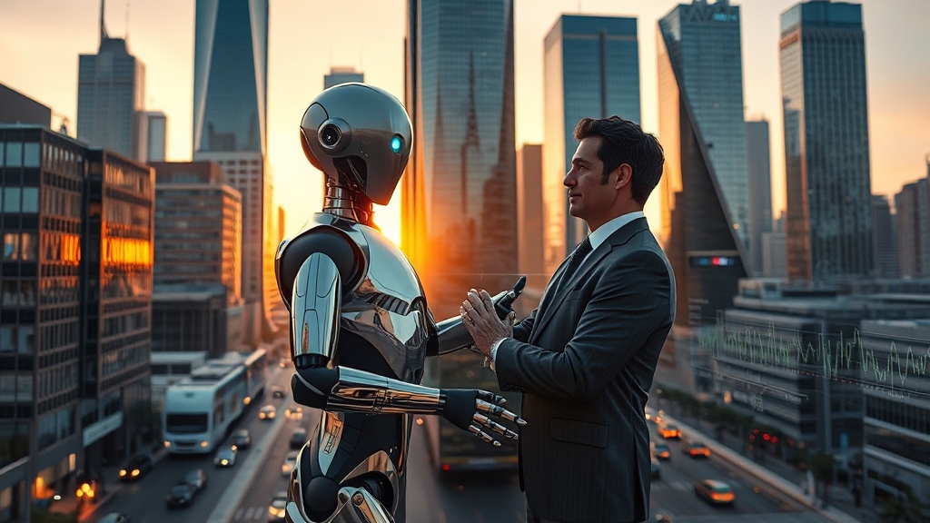 증권사, AI 도입 현황과 투자 서비스 변화 (realistic 스타일)