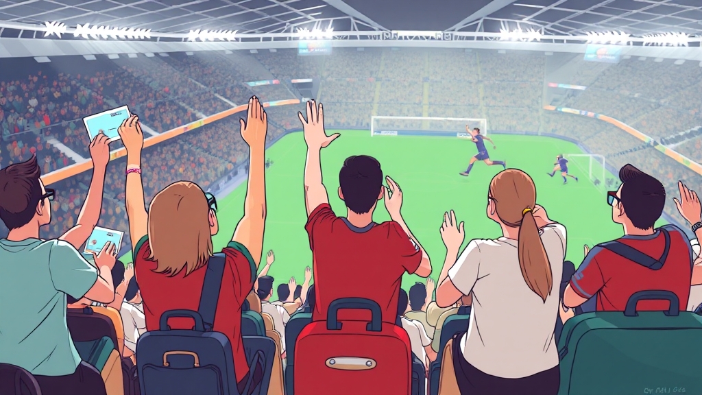 월드컵 직관 여행 준비 (illustration 스타일)