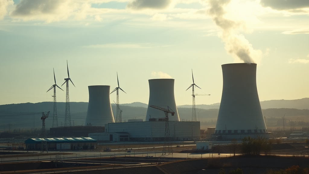 원전 산업 부흥을 위한 투자 전망 및 주의사항 (realistic 스타일)