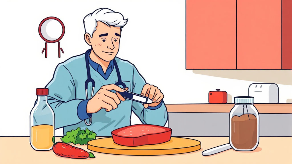 당뇨병과 육류 섭취 오해와 진실 (illustration 스타일)