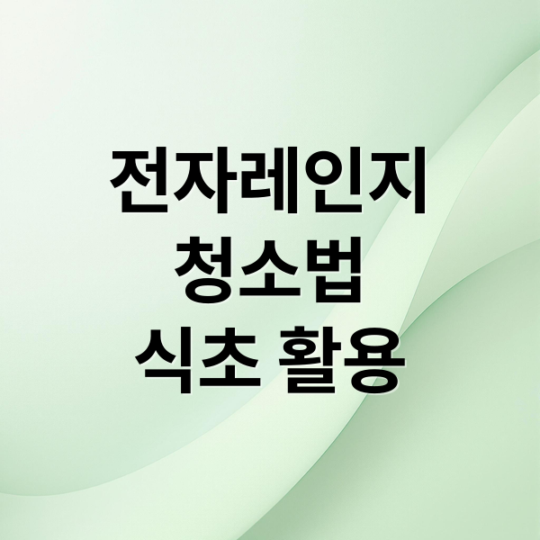전자레인지
청소법
식초 활용 (전자레인지 청소 방법)