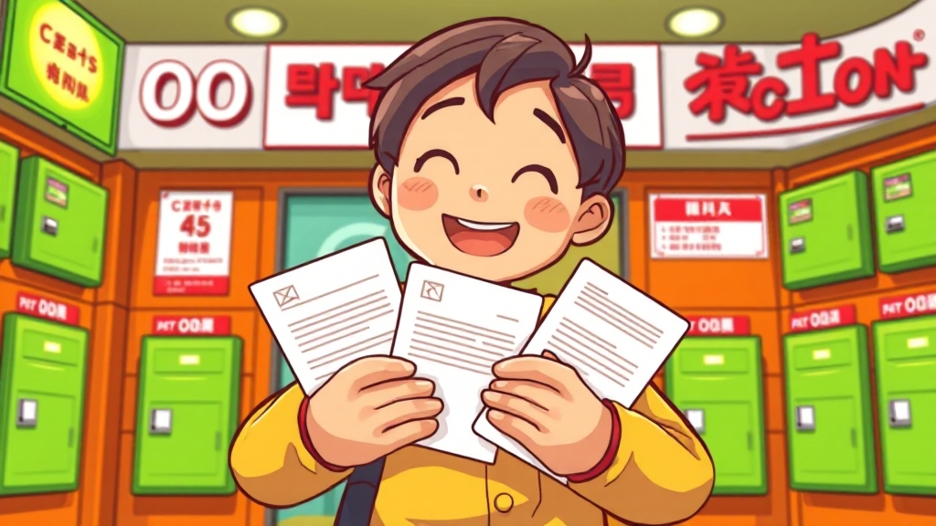 우체국 알뜰폰 신청 방법 (cartoon 스타일)