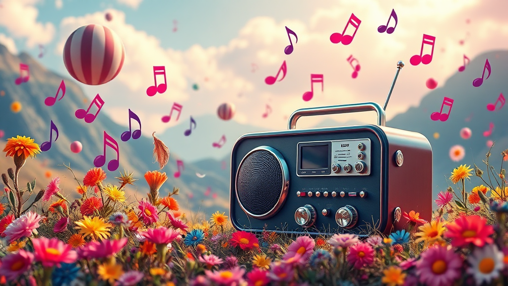 라디오 세상으로! 🌍 (realistic 스타일)