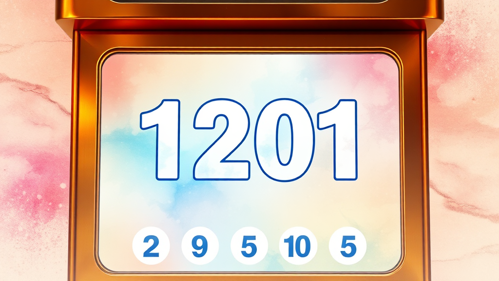 1201회 로또 번호 확인 (watercolor 스타일)
