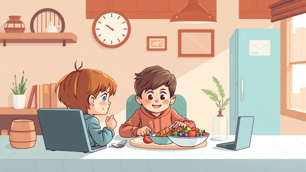 워킹맘, 아침 준비 ‘비상’ (illustration 스타일)