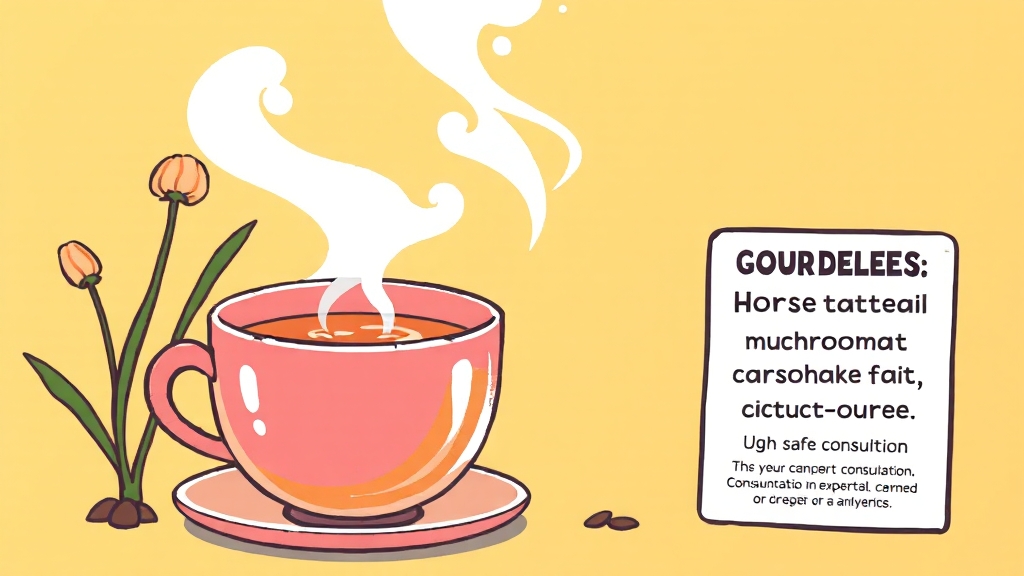 말굽버섯 섭취 시 주의할 점 (cartoon 스타일)