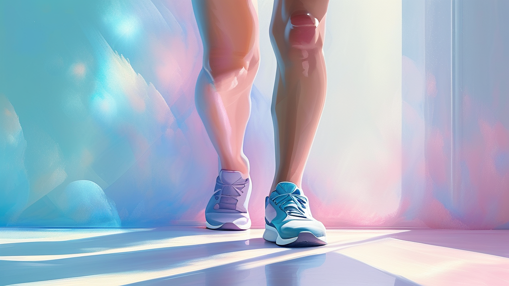 무릎 연골 손상, 언제 병원을 찾아야 할까? (watercolor 스타일)