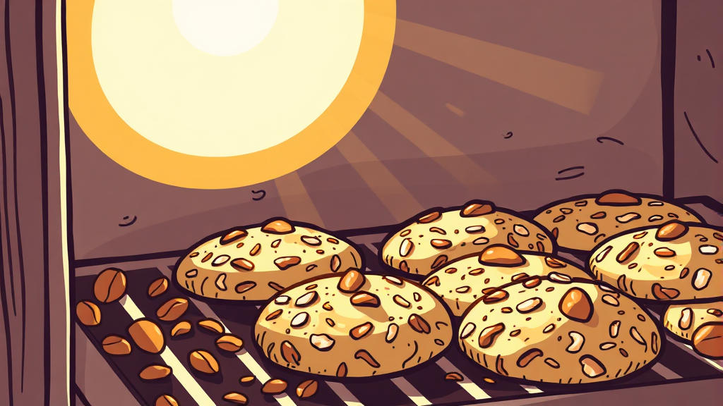 나만의 다이어트 간식 만들기: 오트밀 쿠키 레시피 (illustration 스타일)