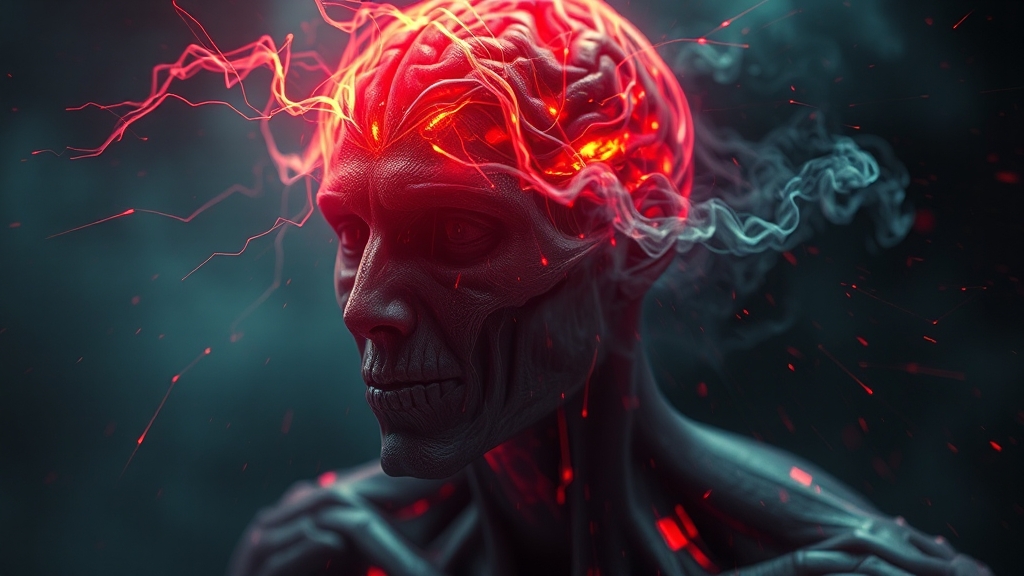 뇌출혈 전조 증상 (realistic 스타일)