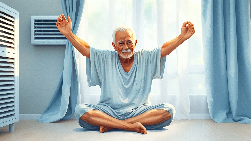 여름철 무릎 통증, 왜 심해질까? (watercolor 스타일)