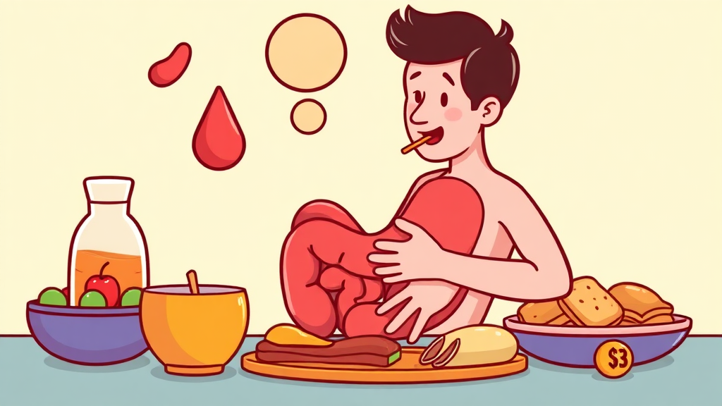 자주 체하는 이유와 예방 방법 (cartoon 스타일)