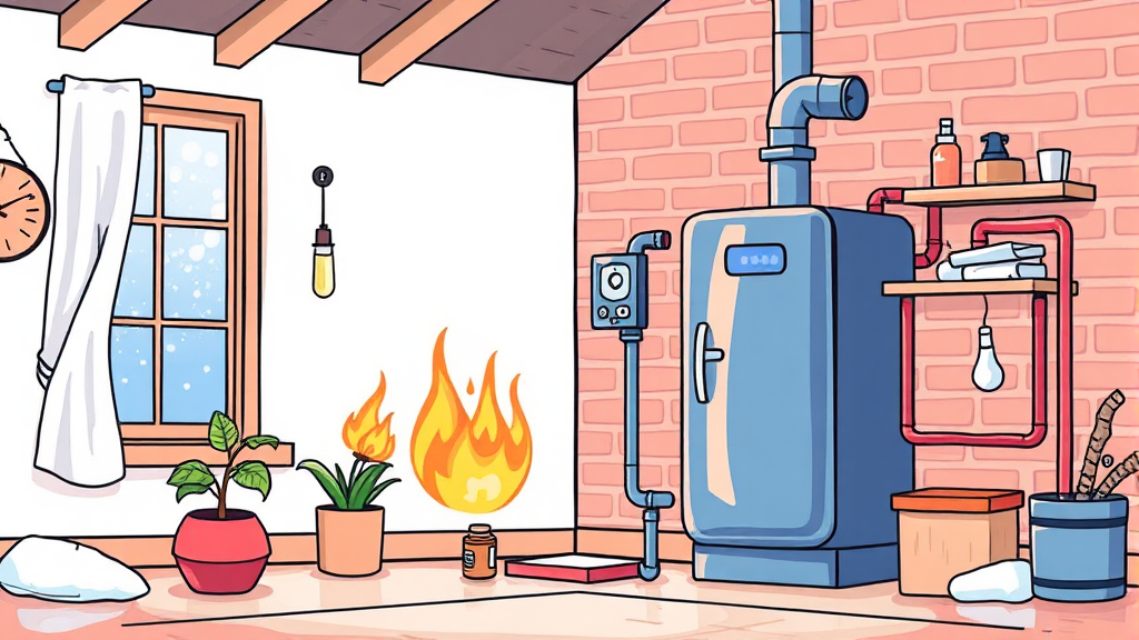 보일러 점검 & 관리 꿀팁 (cartoon 스타일)