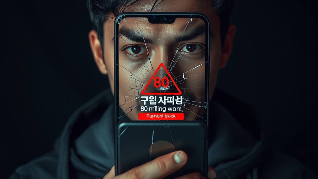 소액결제 해킹 피해 사례 및 예방 (realistic 스타일)