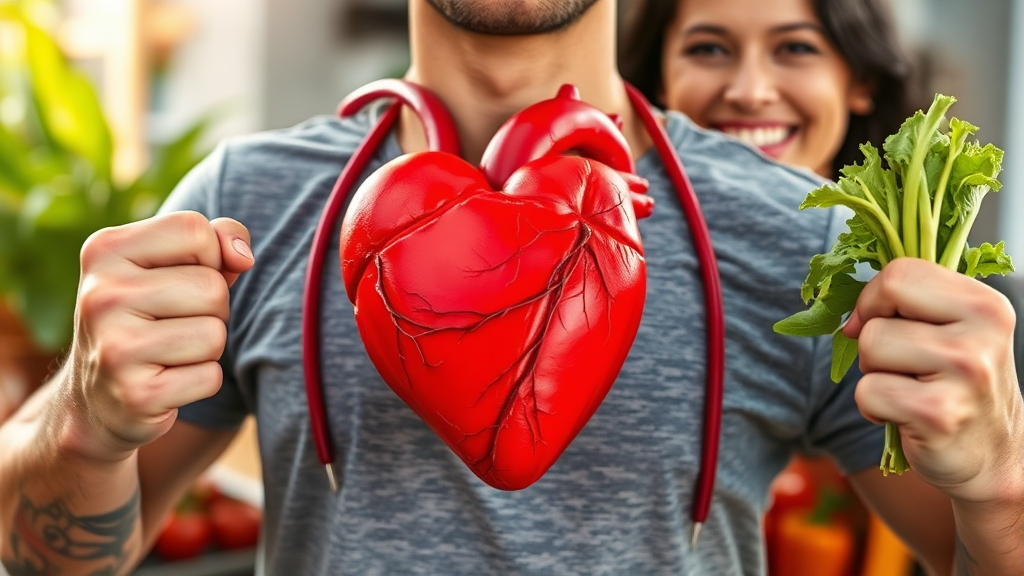 심근경색 예방 및 관리 (realistic 스타일)