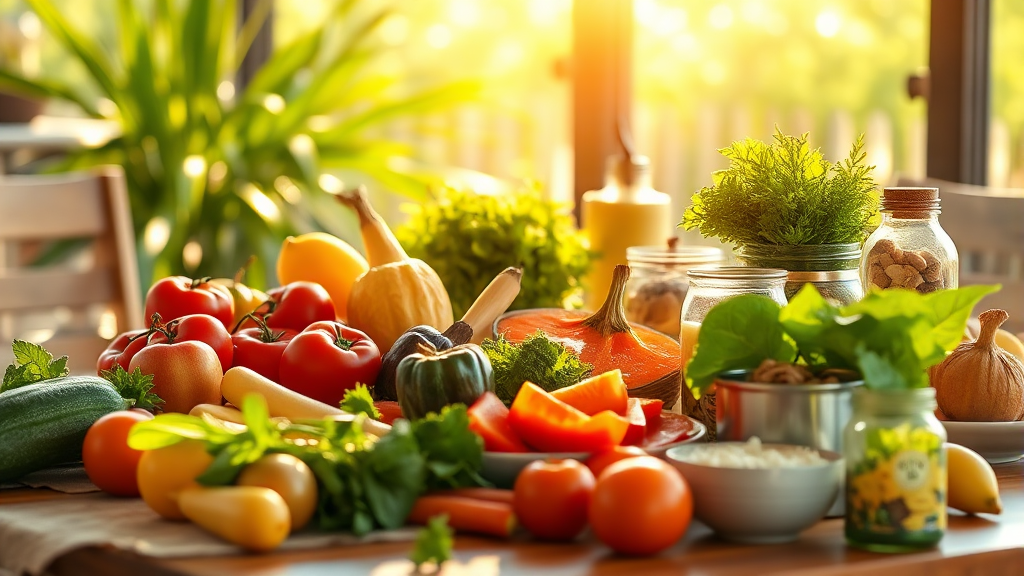 건강 식단 실천 방법 (realistic 스타일)