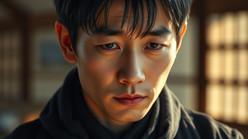 영수의 복잡한 심리: 순자와 옥순 사이에서의 갈등과 고민 (realistic 스타일)