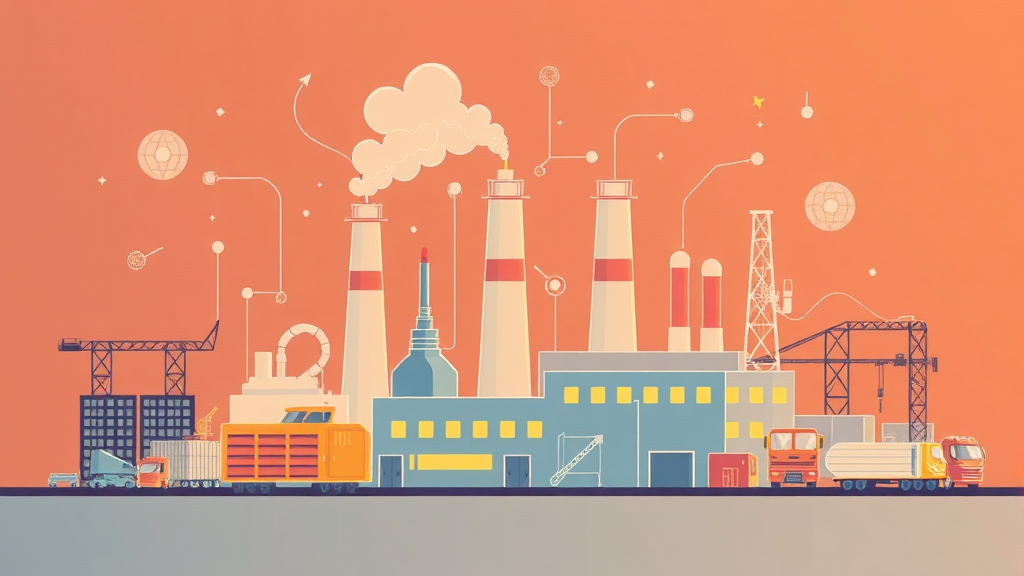 스마트팩토리 구축 단계 및 솔루션 (illustration 스타일)