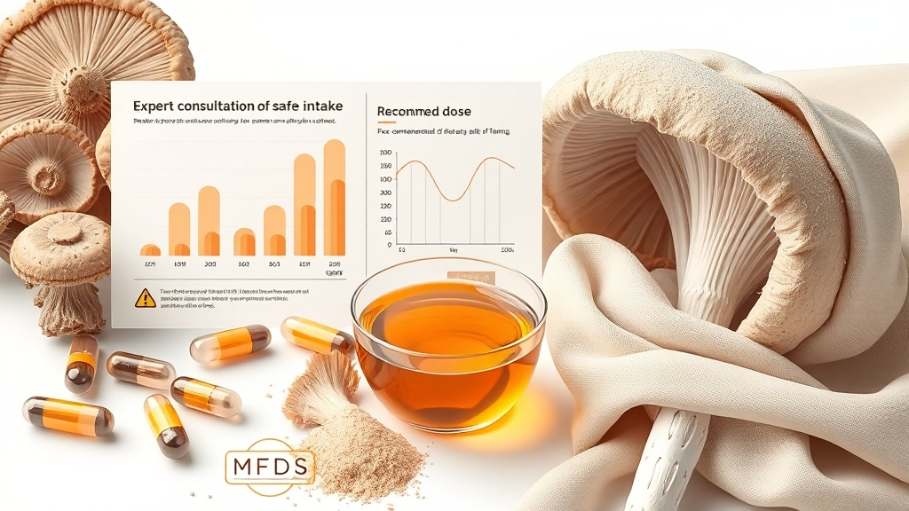 안전한 섭취 방법과 용량 (illustration 스타일)