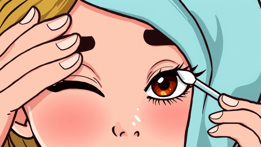 눈꺼풀 청결, 꼼꼼하게 관리 (cartoon 스타일)