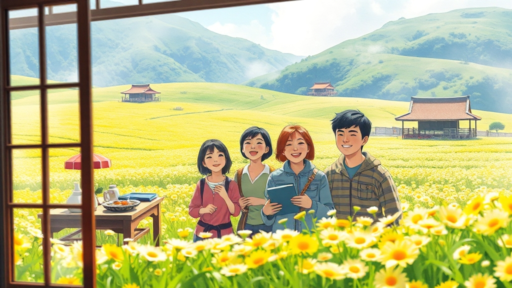 축제 연계 관광지 및 주변 볼거리 (illustration 스타일)