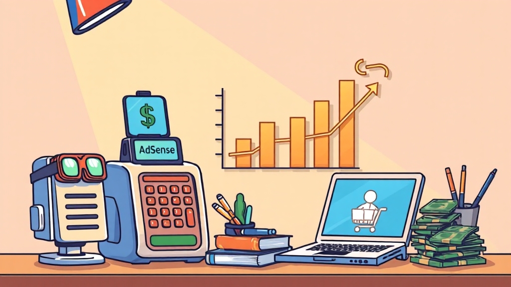 블로그 수익화 비교 분석 (cartoon 스타일)