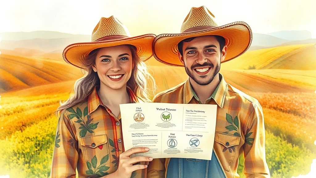 귀농·귀촌과 농업창업 차이 (watercolor 스타일)