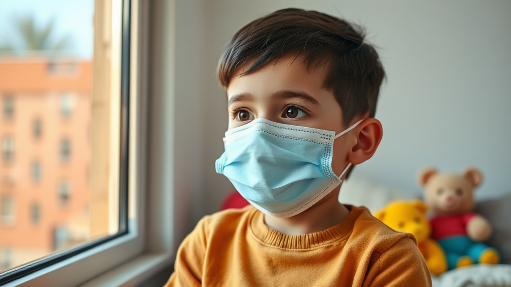 A형 독감 격리 기간 및 생활 수칙 (realistic 스타일)