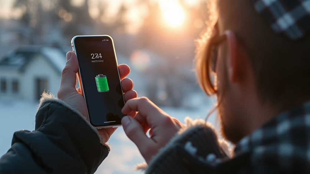 배터리 수명 연장을 위한 팁 (realistic 스타일)