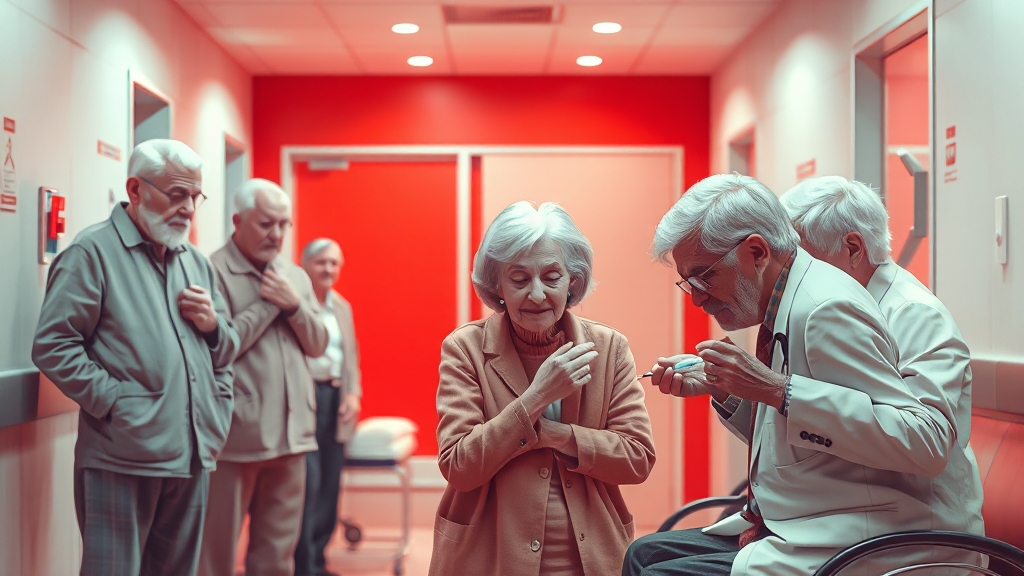 폐렴 고위험군, 특히 주의하세요! (illustration 스타일)