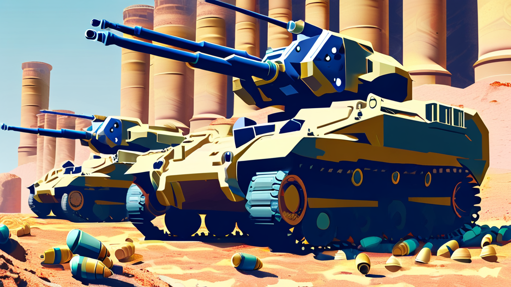 K9 자주포의 혁신적인 자동 장전 시스템 (illustration 스타일)