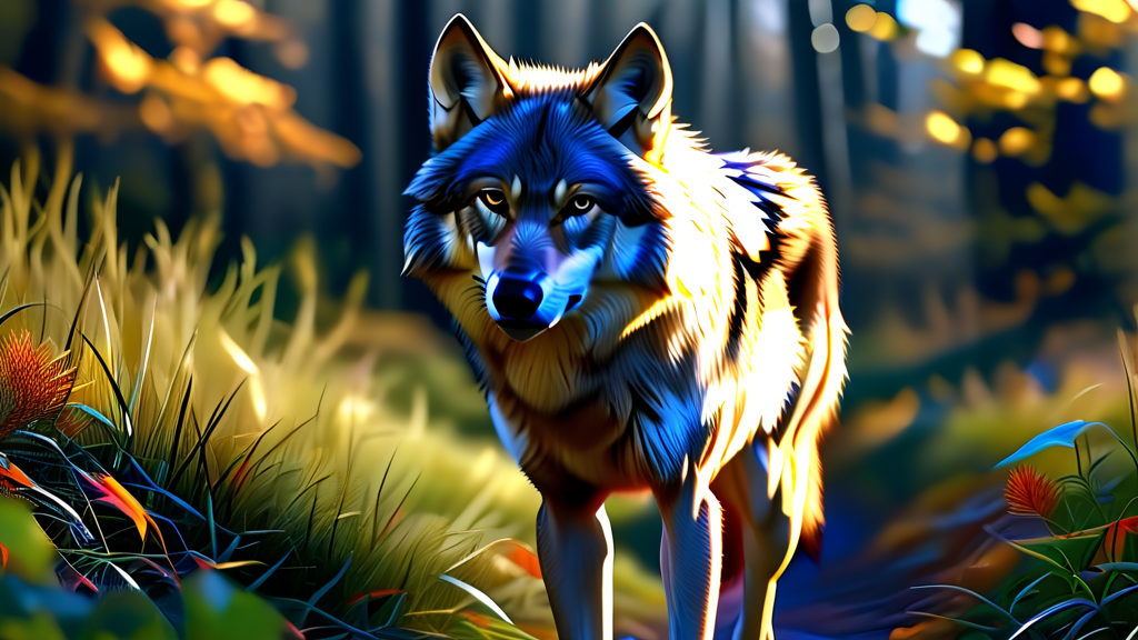 늑대를 마주쳤을 때: 시민 행동 요령과 안전 수칙 (realistic 스타일)