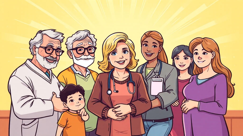 독감 백신 접종 시기 및 대상 (cartoon 스타일)