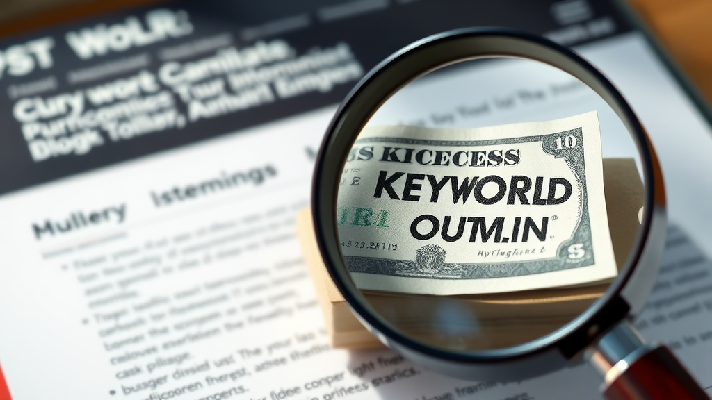 키워드 분석, 성공적인 블로그 (realistic 스타일)