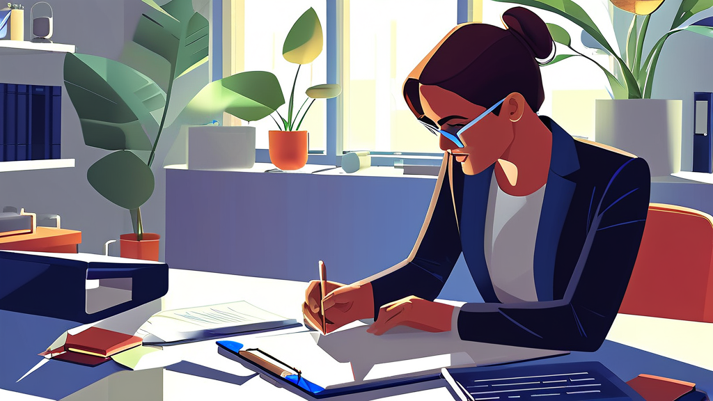 필수 서류 준비와 심사 과정 (illustration 스타일)