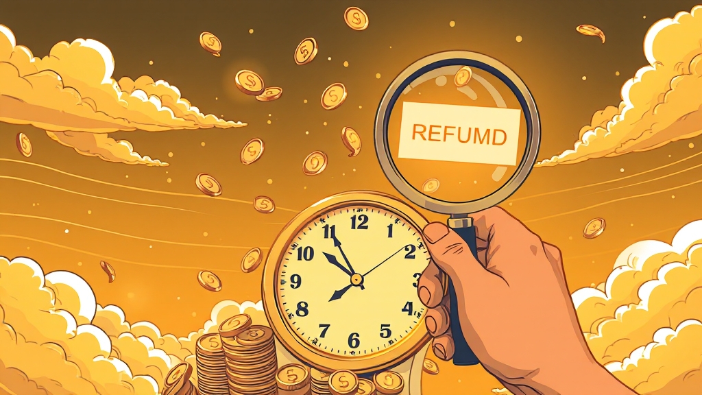 환급금, 놓치지 않는 꿀팁 (illustration 스타일)