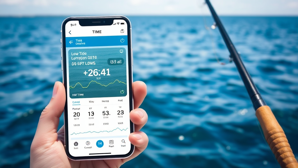 바다타임 앱/웹 활용법 (realistic 스타일)