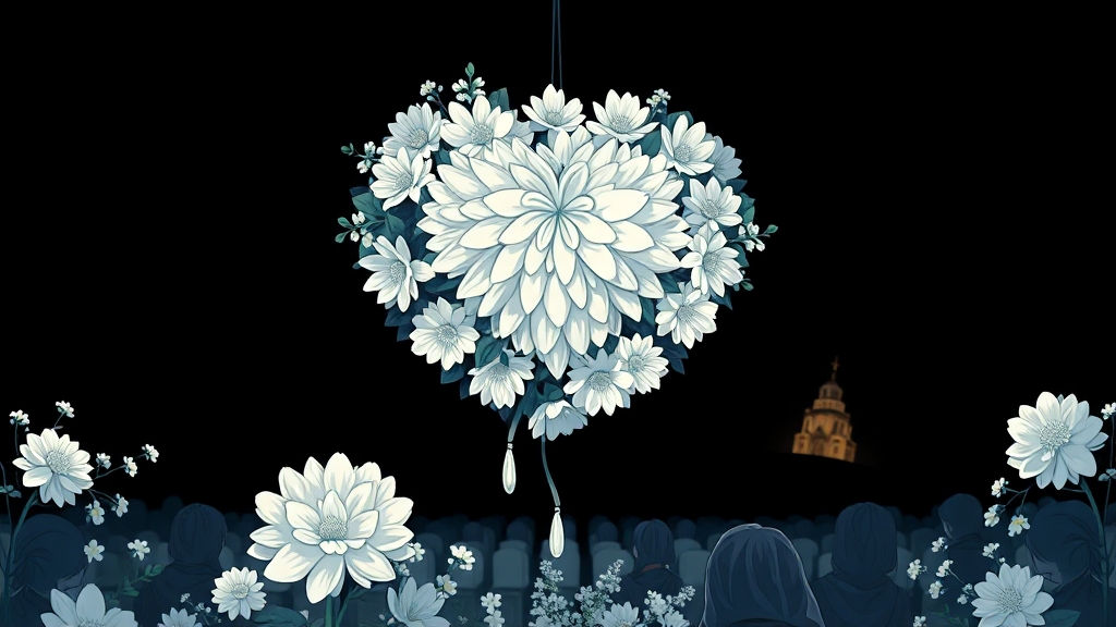 근조화환, 의미와 역할 (cartoon 스타일)