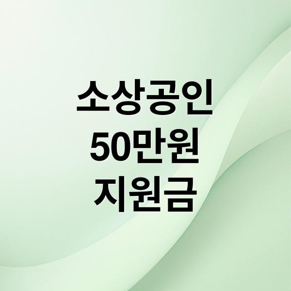 소상공인
50만원
지원금 (소상공인 지원금 50만원)