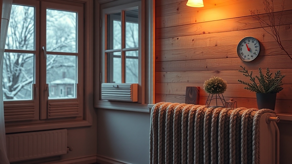 겨울철 난방비 절약 꿀팁 (realistic 스타일)