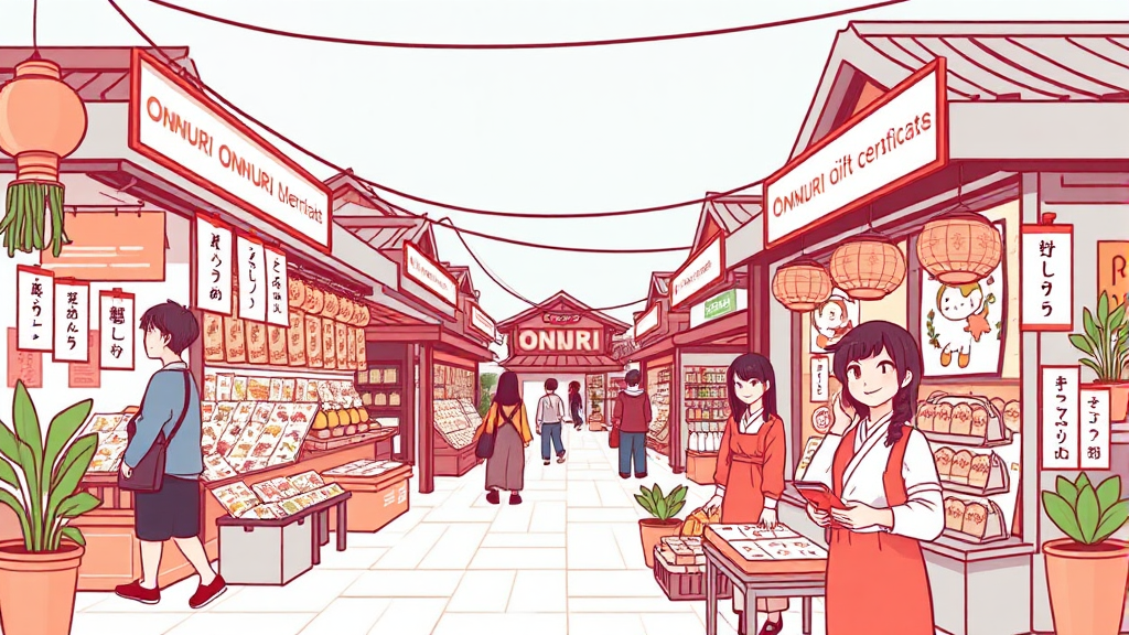 전통시장 활성화 핵심 (illustration 스타일)