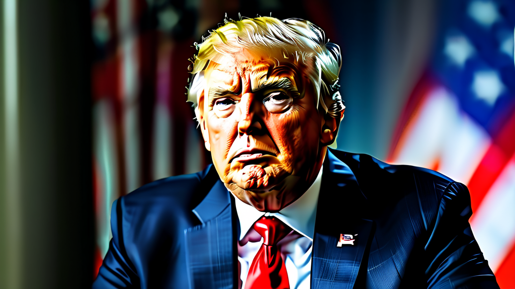 트럼프 대통령 발언, 시장을 뒤흔들다 (realistic 스타일)