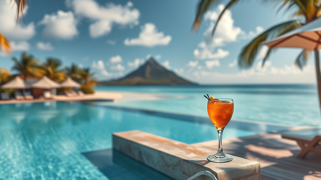 모리셔스 추천 숙소 비교 (realistic 스타일)