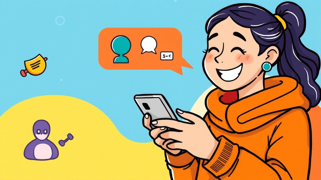 프리티 알뜰폰 실제 사용 후기 (cartoon 스타일)