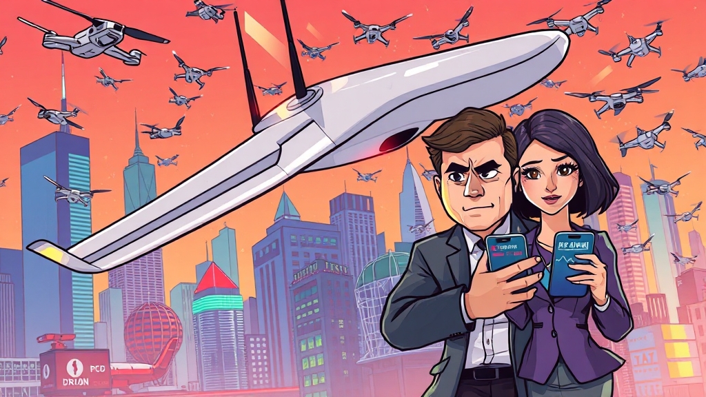 드론 주식 투자, 리스크는? (cartoon 스타일)