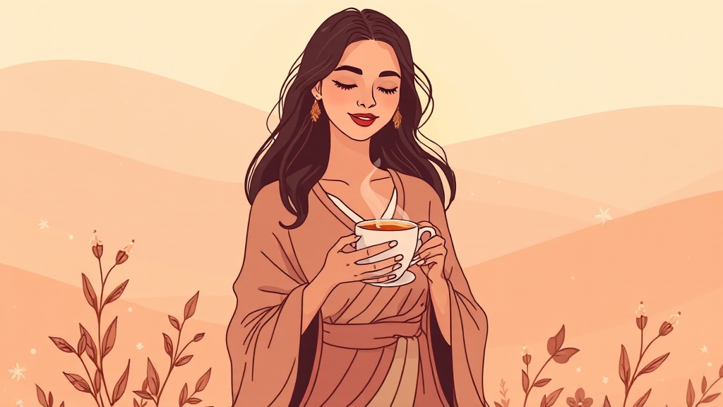 루이보스티 주요 효능 (illustration 스타일)